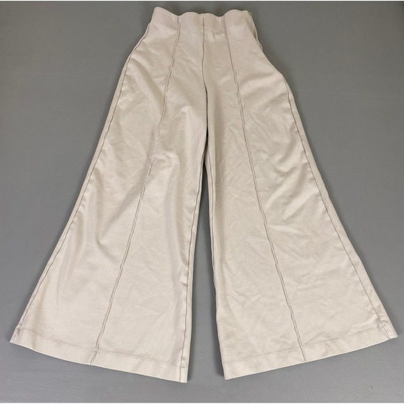 Quince Pants - Quince High Waisted Wide Leg Palazzo Pants Size Medium Beige Chic Lounge NWT